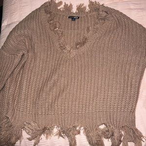 Brown Distressed Sweater